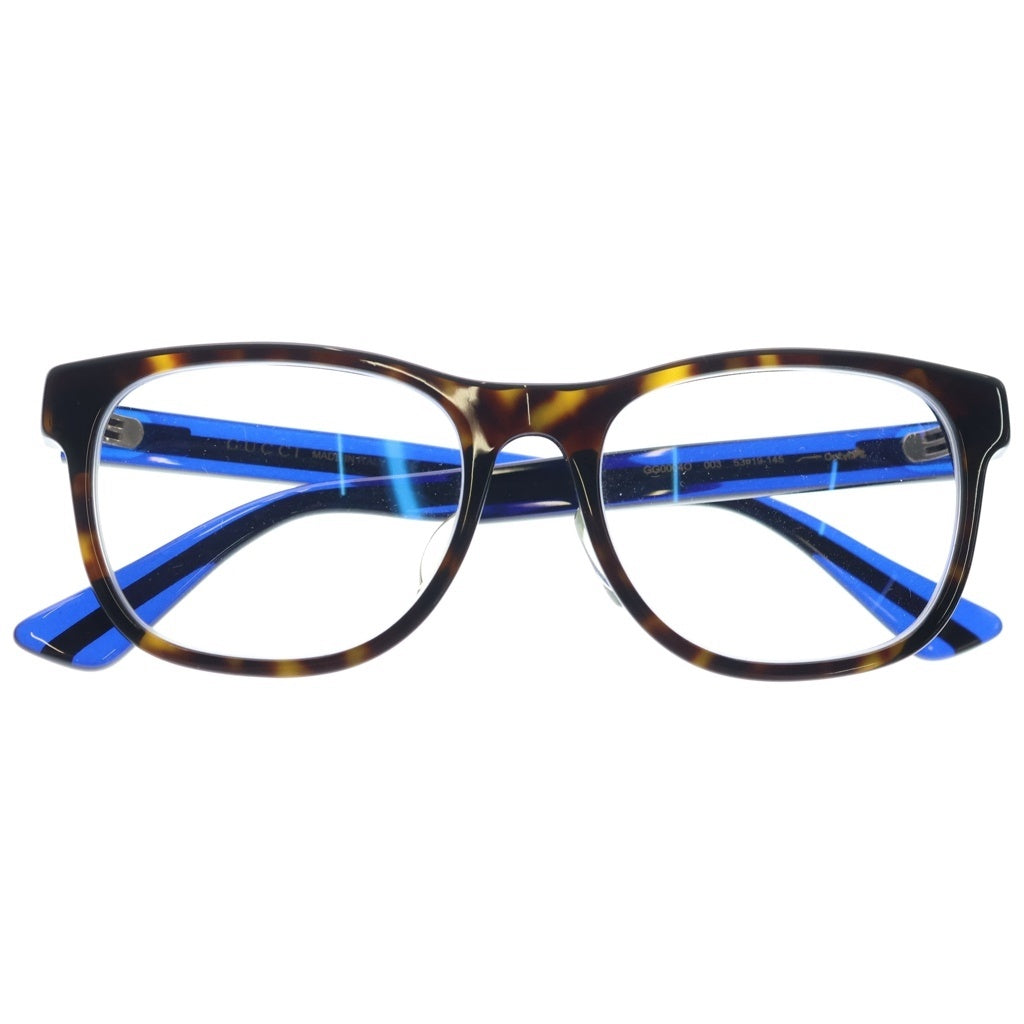 GUCCI(グッチ) ロゴデザイン ウェリントンシェイプ メガネ サングラス ブラウン/レッド GG0004O