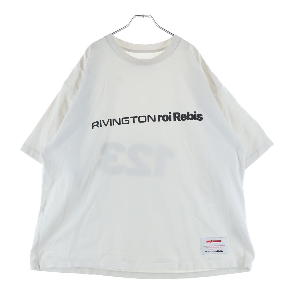 RRR123 RIVINGTON roi Rebis(リヴィントンロイレビス) METANOIA USO CVA TEE メタノイア ウソ シーブイエー ロゴデザインTシャツ 半袖クルーネックカットソー ホワイト