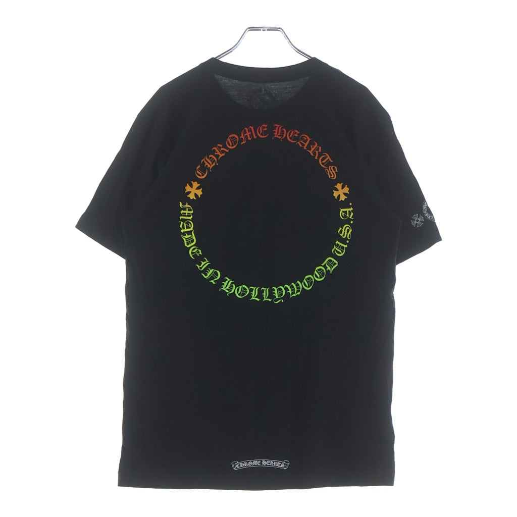 CHROME HEARTS(クロムハーツ) BACK GRAD CIRCLE LOGO S/S TEE バックグラデーション サークルロゴ クルーネック半袖Tシャツ カットソー ブラック