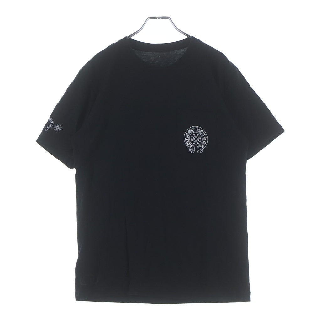 CHROME HEARTS(クロムハーツ) BACK GRAD CIRCLE LOGO S/S TEE バックグラデーション サークルロゴ クルーネック半袖Tシャツ カットソー ブラック