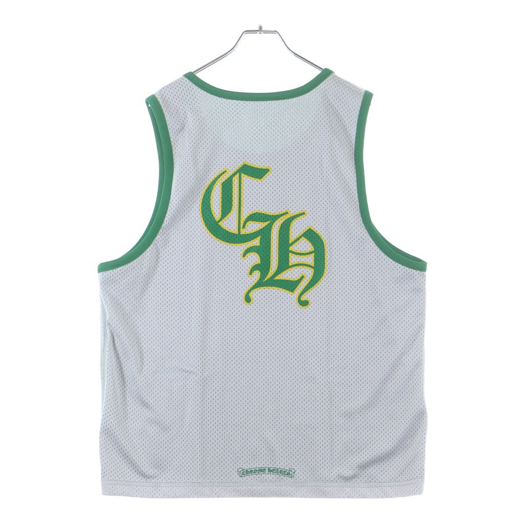CHROME HEARTS(クロムハーツ) MESH WARM UP JERSEY メッシュウォームアップジャージー CHロゴプリント タンクトップ グリーン/ホワイト