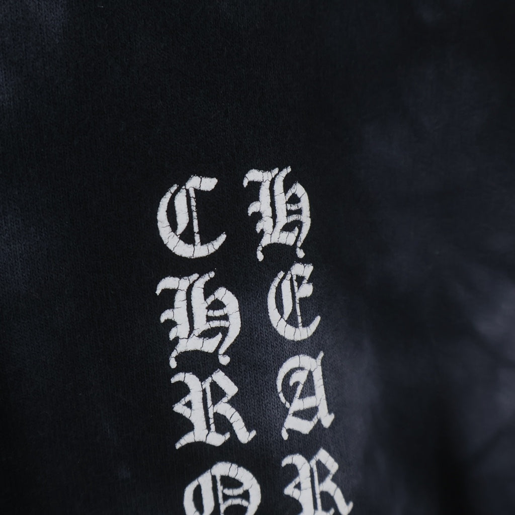 CHROME HEARTS(クロムハーツ) HORSESHOE HOODIE BLACK TIE DIE ホースシュープリント タイダイ プルオーバーフーディー パーカー ブラック