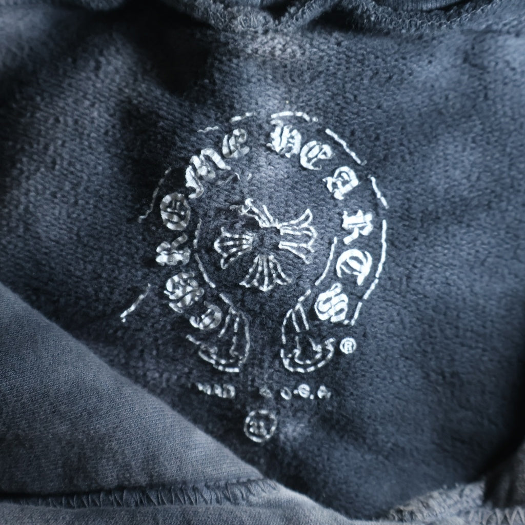 CHROME HEARTS(クロムハーツ) HORSESHOE HOODIE BLACK TIE DIE ホースシュープリント タイダイ プルオーバーフーディー パーカー ブラック