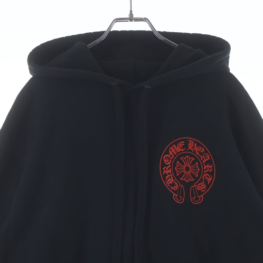 CHROME HEARTS(クロムハーツ) HORSESHOE PULLOVER HOODIE ホースシュー オンライン限定 プルオーバーフーディー パーカー ブラック/レッド