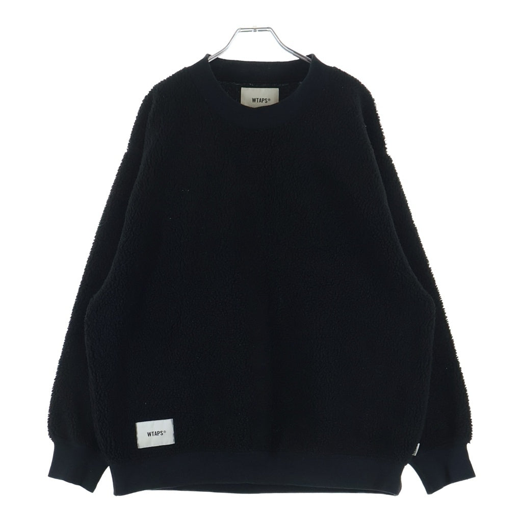 WTAPS(ダブルタップス) 22AW BAVEL MOCK NECK バベル モックネック ボア スウェットトレーナー ブラック 222ATDT-CSM28