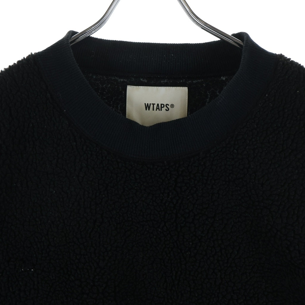 WTAPS(ダブルタップス) 22AW BAVEL MOCK NECK バベル モックネック ボア スウェットトレーナー ブラック 222ATDT-CSM28