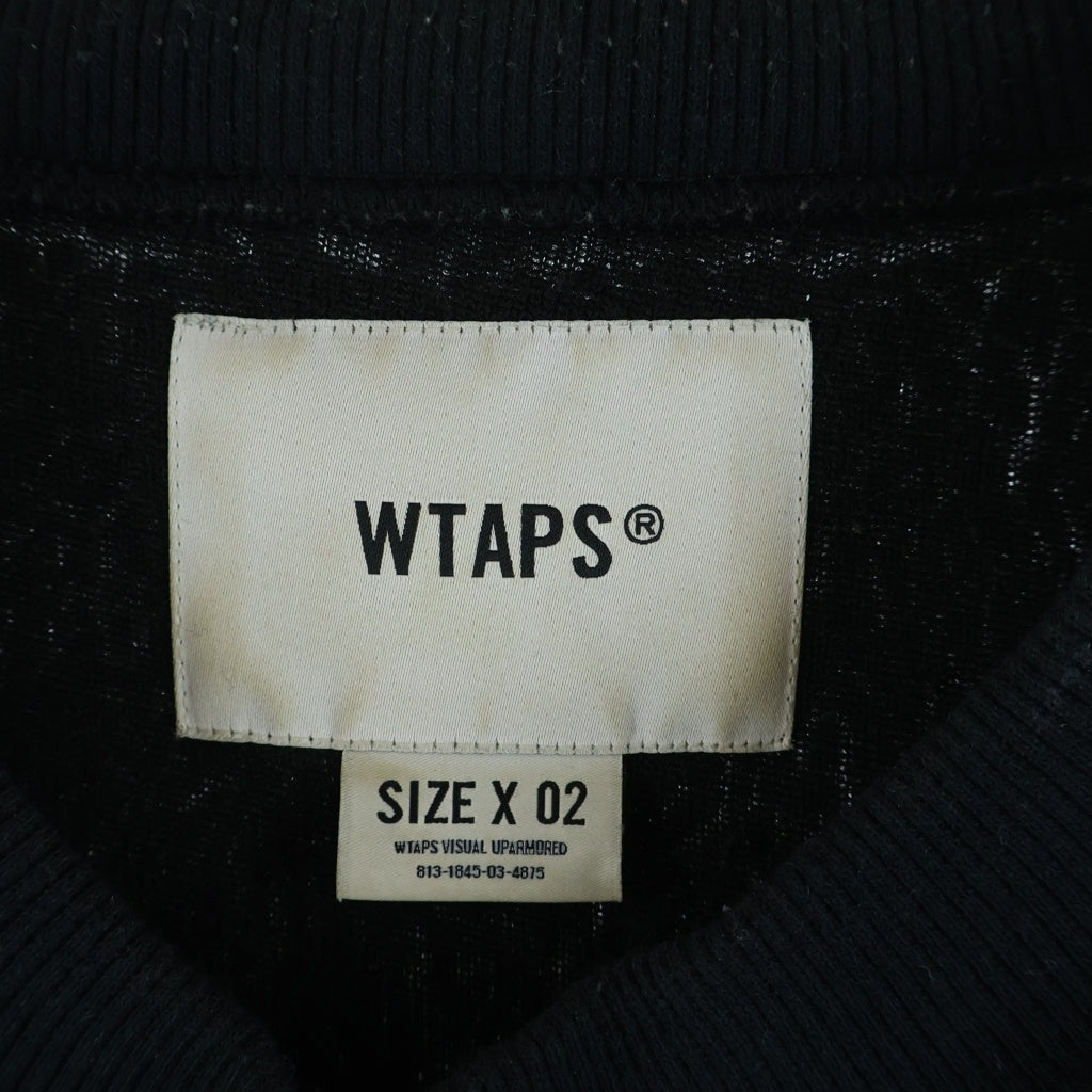 WTAPS(ダブルタップス) 22AW BAVEL MOCK NECK バベル モックネック ボア スウェットトレーナー ブラック 222ATDT-CSM28