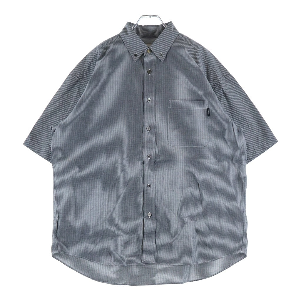 everyone(エブリワン) 25SS OVERSIZED B D CHECK SHORT SLEEVE SHIRT チェック柄 オーバーサイズ 半袖シャツ ブラック/ホワイト EV25-SH14
