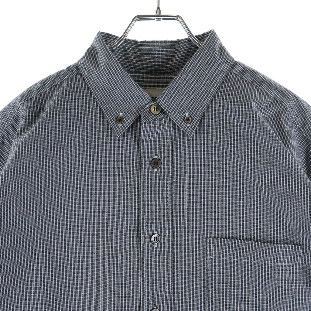 everyone(エブリワン) 25SS OVERSIZED B D CHECK SHORT SLEEVE SHIRT チェック柄 オーバーサイズ 半袖シャツ ブラック/ホワイト EV25-SH14