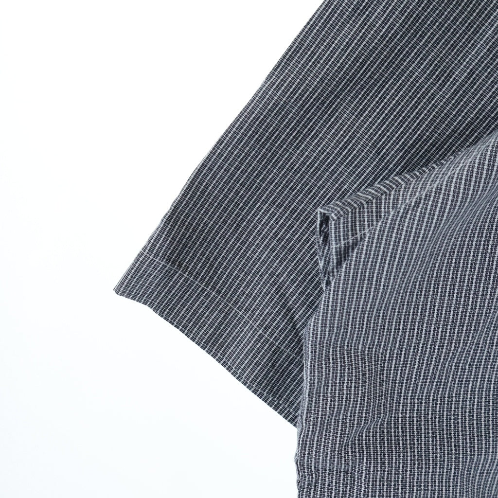 everyone(エブリワン) 25SS OVERSIZED B D CHECK SHORT SLEEVE SHIRT チェック柄 オーバーサイズ 半袖シャツ ブラック/ホワイト EV25-SH14