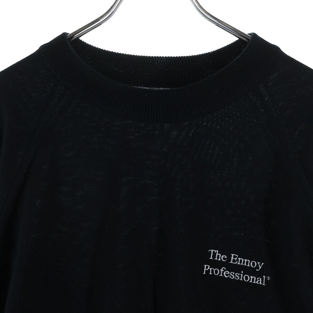 The Ennoy Professional(エンノイプロフェッショナル) 25AW MERINO WOOL SWEATER メリノ ウール モックネックニットセーター ブラック AW25BRENKT01UM