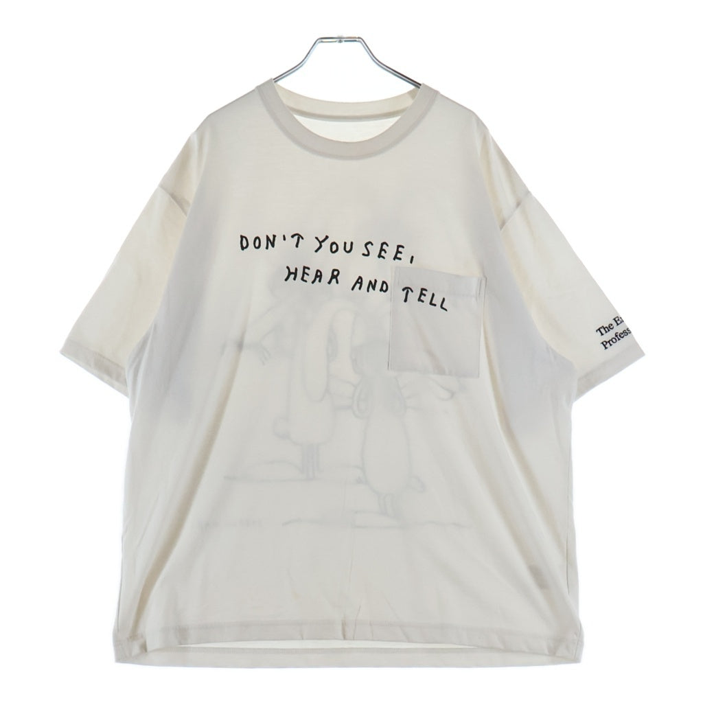 The Ennoy Professional(エンノイプロフェッショナル) 24SS ×STEFAN MARX ステファンマルクス 両面プリント クルーネック半袖Tシャツ カットソー ホワイト SS24BRENCT05AM