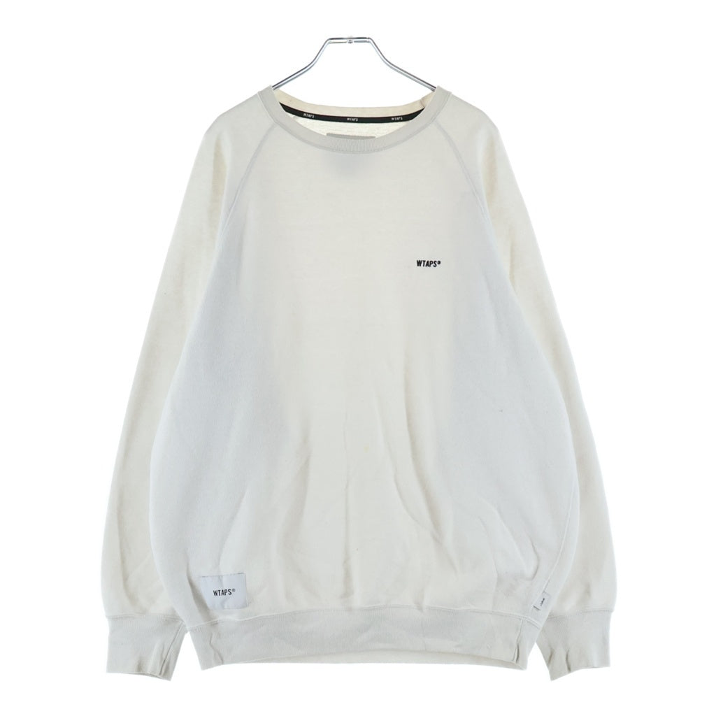 WTAPS ダブルタップス 24AW SWEATER CTPL ASH GRAY ロゴ刺繍 クルーネックスウェットトレーナー グレー 242ATDT-CSM25 WTAPS(ダブルタップス) 24AW SWEATER CTPL ASH GRAY ロゴ刺繍 クルー