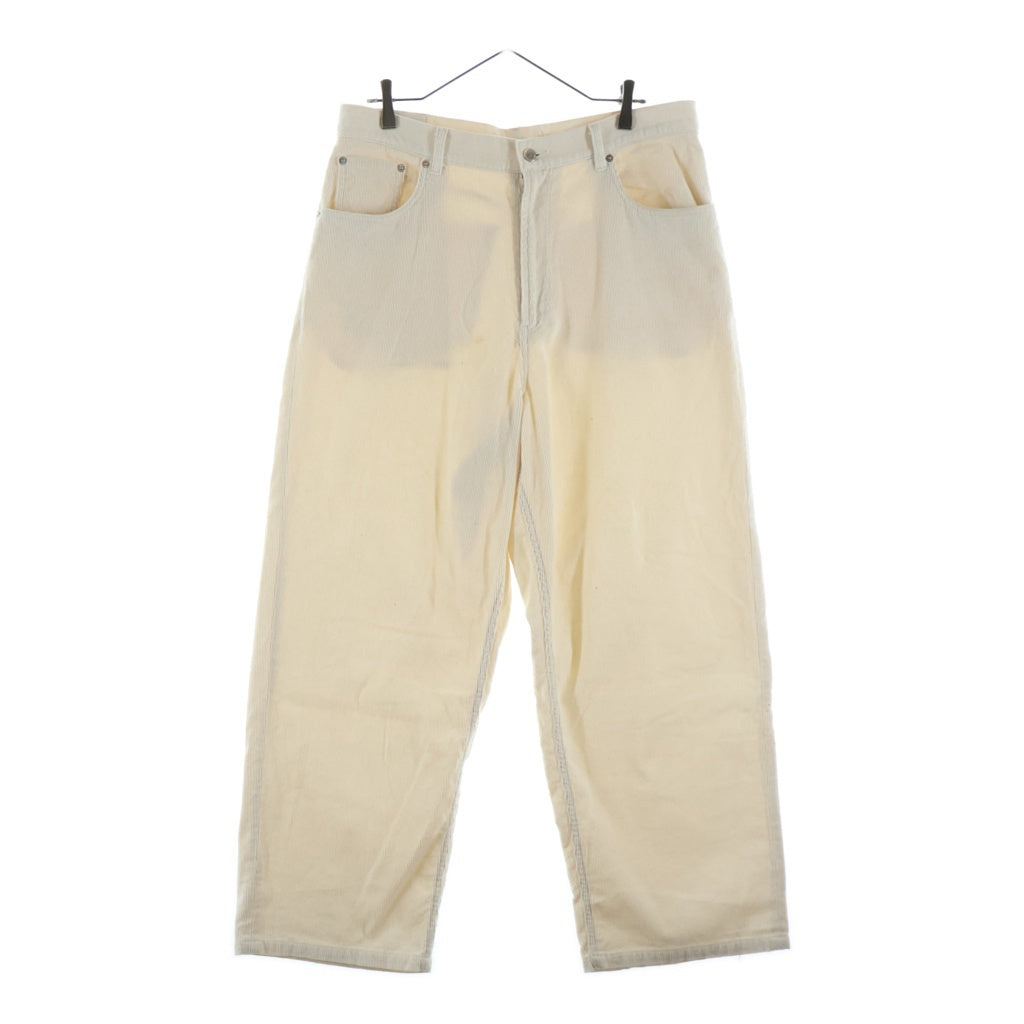 everyone(エブリワン) WIDE STRAIGHT CORDUROY TROUSERS ワイド ストレート コーデュロイパンツ ホワイト EV25-PT41