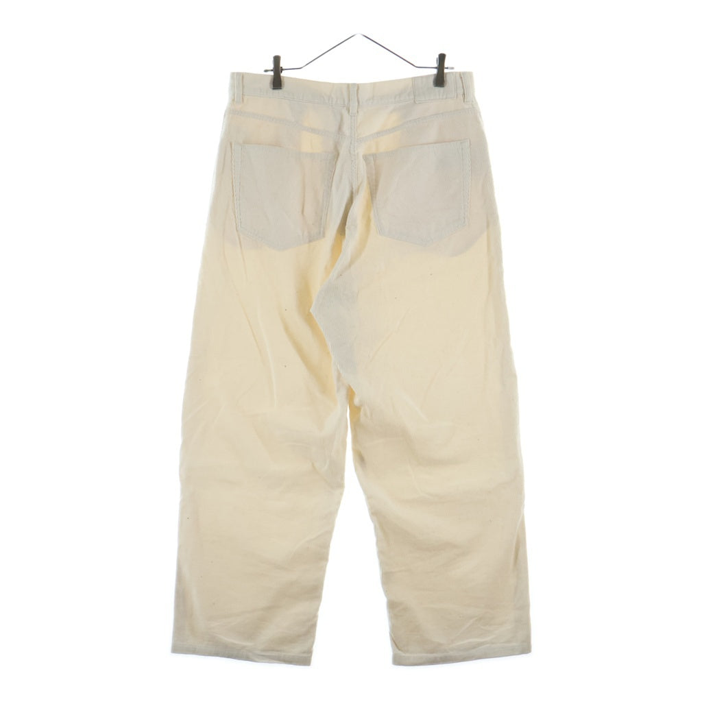 everyone(エブリワン) WIDE STRAIGHT CORDUROY TROUSERS ワイド ストレート コーデュロイパンツ ホワイト EV25-PT41