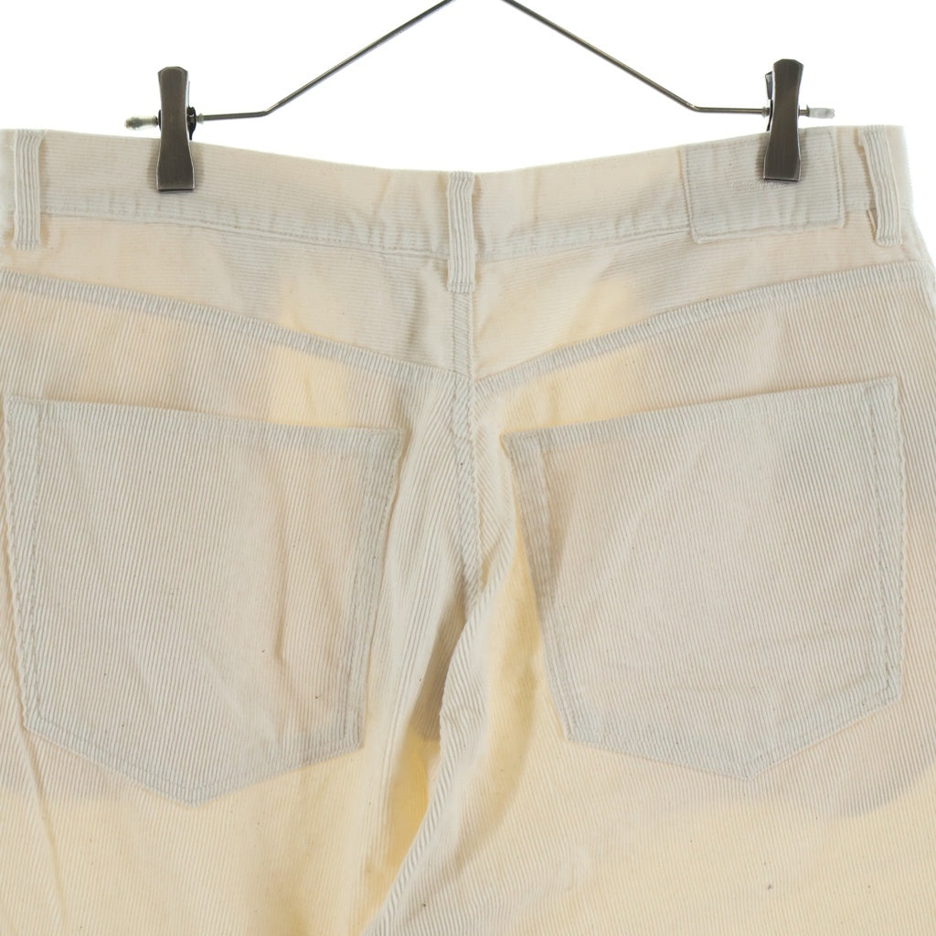everyone(エブリワン) WIDE STRAIGHT CORDUROY TROUSERS ワイド ストレート コーデュロイパンツ ホワイト EV25-PT41
