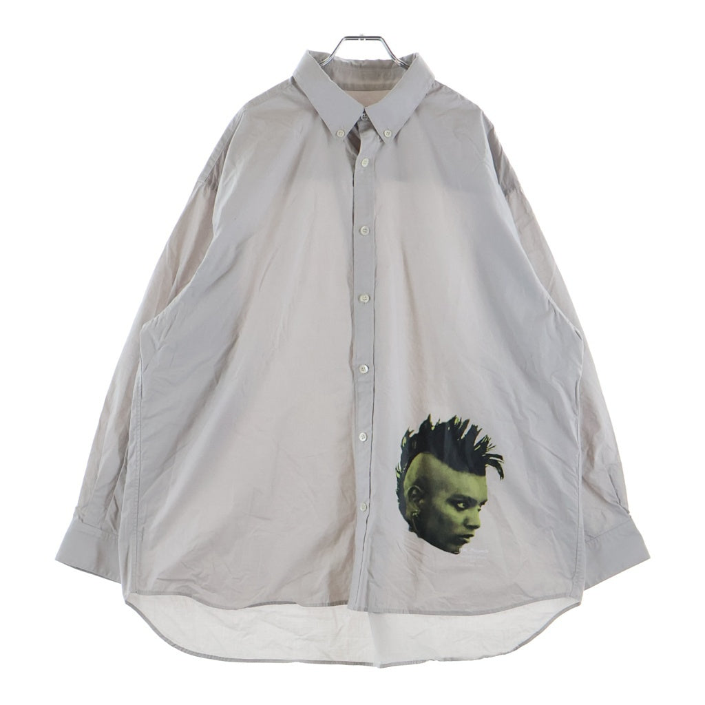 BLACK WEIRDOS(ブラックウィドー) 23AW XXXL B.D. Shirt スリーエックスエル ボタンダウンシャツ グレー 23AW-SH01
