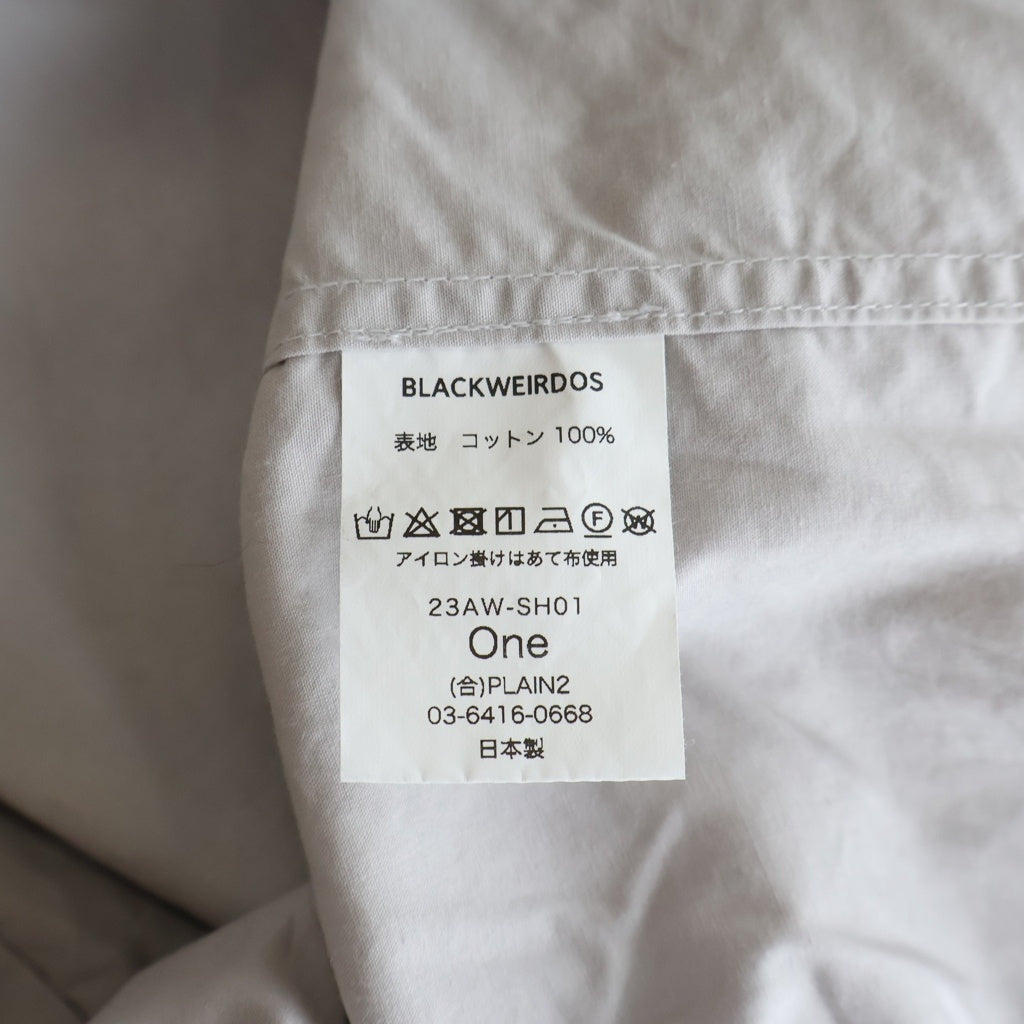 BLACK WEIRDOS(ブラックウィドー) 23AW XXXL B.D. Shirt スリーエックスエル ボタンダウンシャツ グレー 23AW-SH01