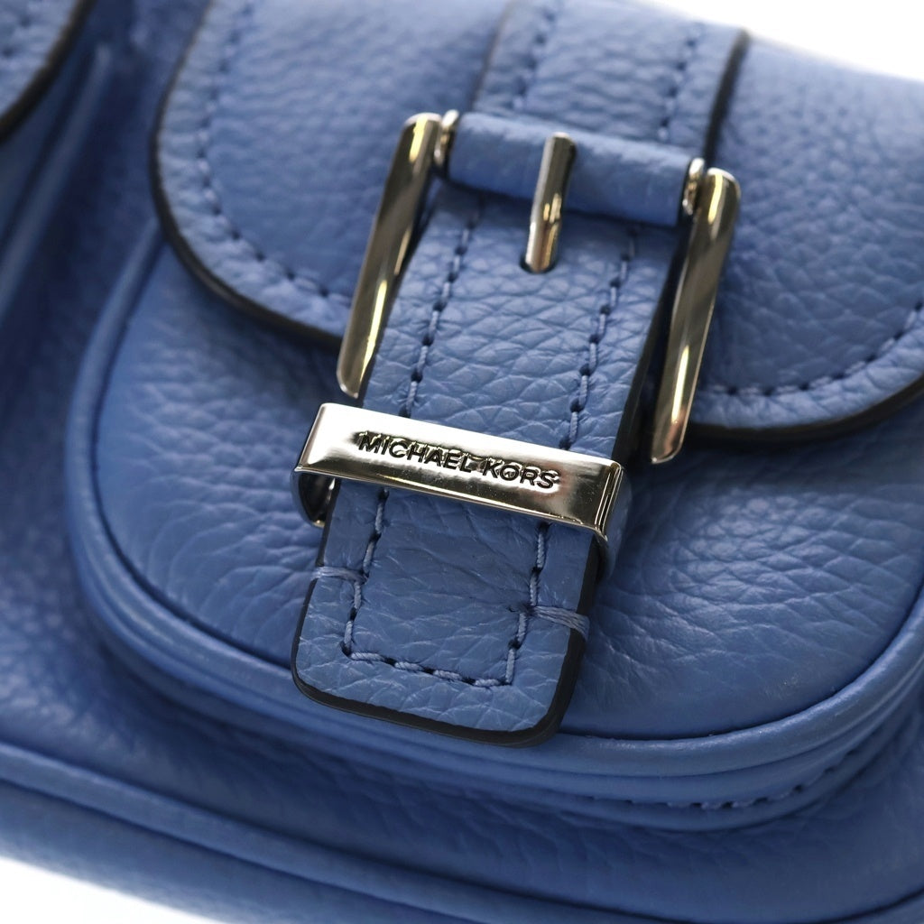 MICHAEL KORS(マイケルコース) ZOE ゾーイ スモール ぺブルレザー ポシェット ショルダーバッグ ブルー 32S5SZCU1L レディース