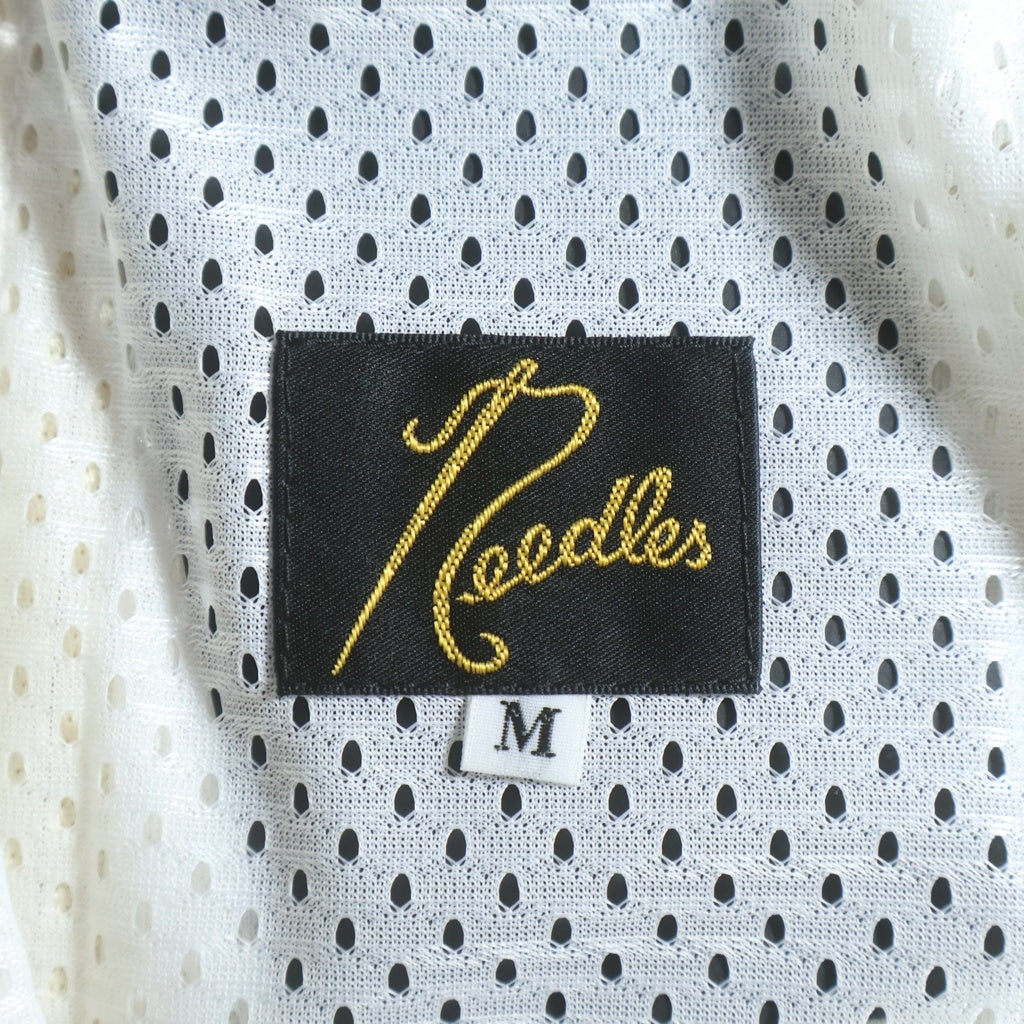 Needles(ニードルス) 23SS SPECIAL ZIPPED TRACK PANT スペシャル 裾ジッパー パピヨン刺繍 トラックパンツ ベージュ/パープル MR414