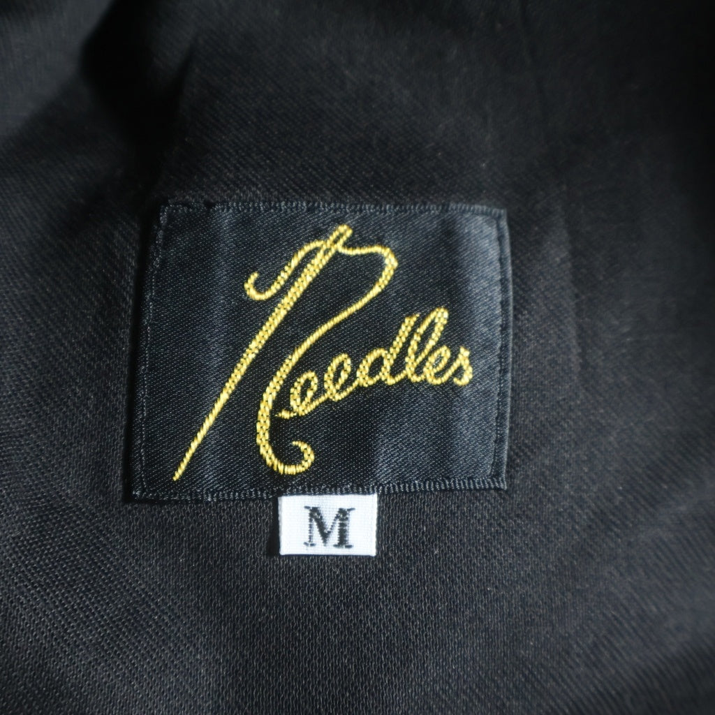 Needles(ニードルス) PIPING COWBOY PANT パイピング パピヨン刺繍 ドローストリングカウボーイパンツ ブラック/ブルー MR202