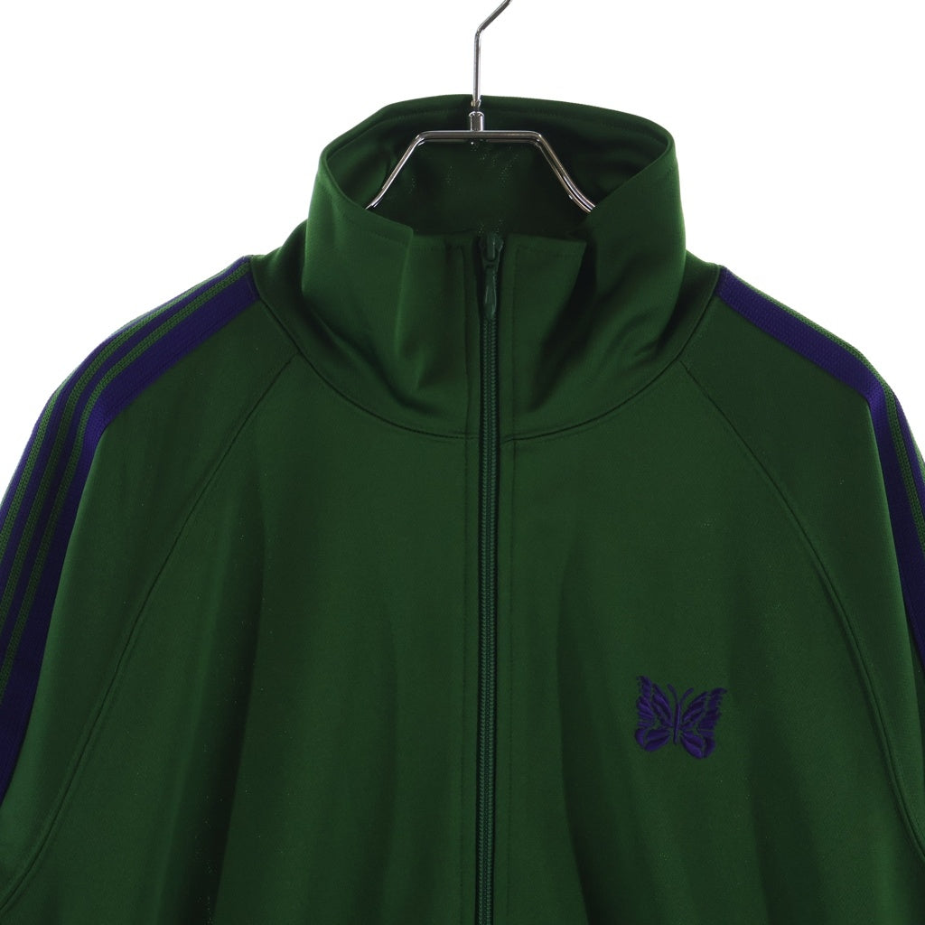 Needles(ニードルス) 23AW TRACK JACKET 胸パピヨン刺繍 サイドライン ジップアップトラックジャケット グリーン NS244