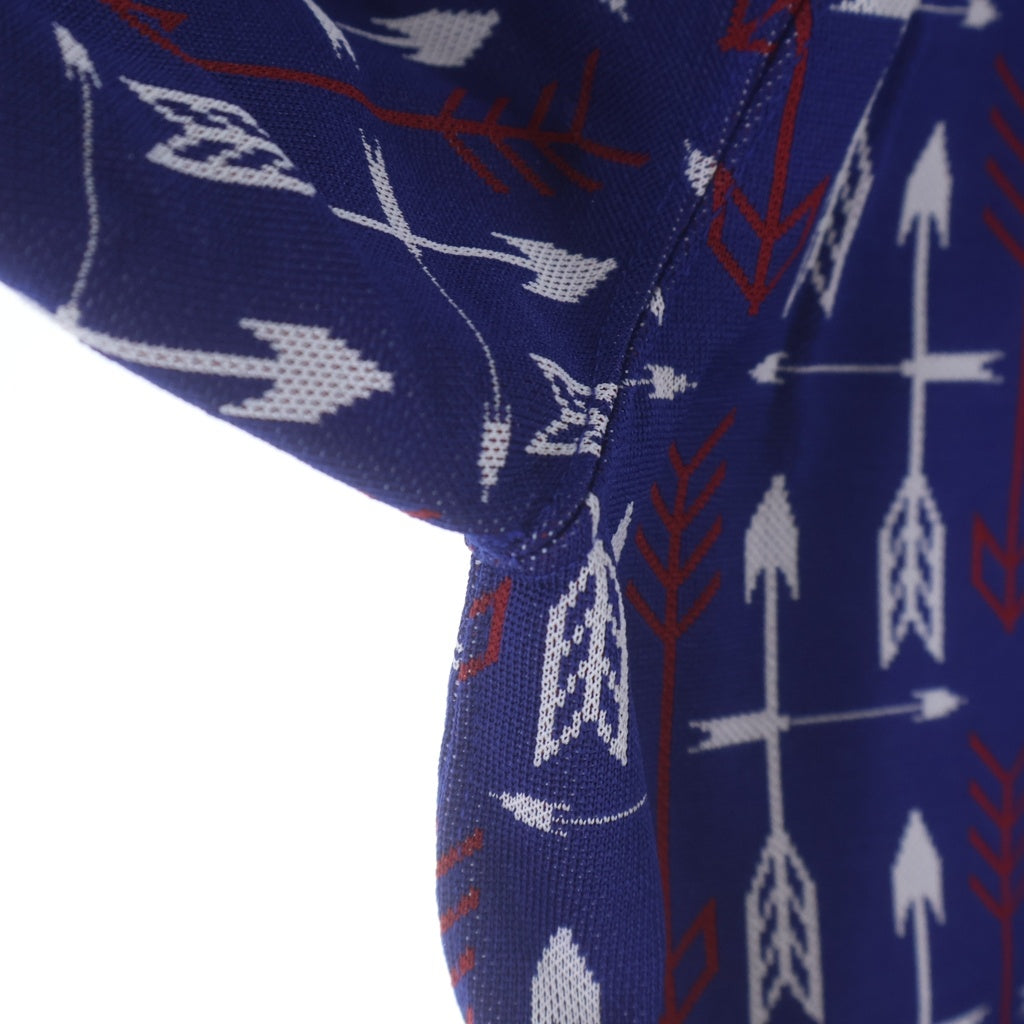 Needles(ニードルス) 23SS TRACK JAKCET アロー総柄 胸パピヨン刺繍 ジップアップトラックジャケット ブルー MR282
