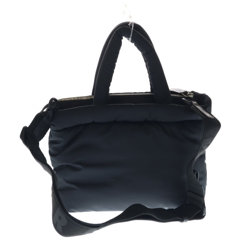 MARNI(マルニ) Puff E/W ラバーロゴパッチ 2WAY ナイロンパデッド パフトート ハンドバッグ ショルダーバッグ ブラック BMMP0131U2 P8068 レディース