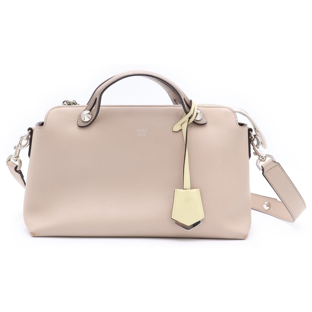 FENDI(フェンディ) BY THE WAY MEDIUM バイザウェイ ミディアム ハンド レザーショルダーバッグ シルバー金具 グレージュ 8BL124-5QJ レディース