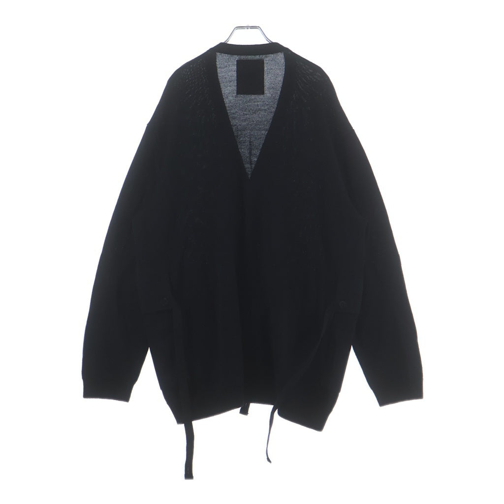 UNDERCOVER(アンダーカバー) 22AW ARMYPK アーミーポケット ドローコード ニットカーディガン ブラック UI2B4901