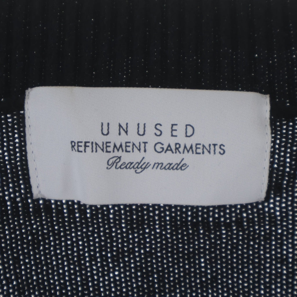 UNUSED(アンユーズド) COTTON KNIT CARDIGAN ブロックデザイン コットン ニットカーディガン ブラック US2499