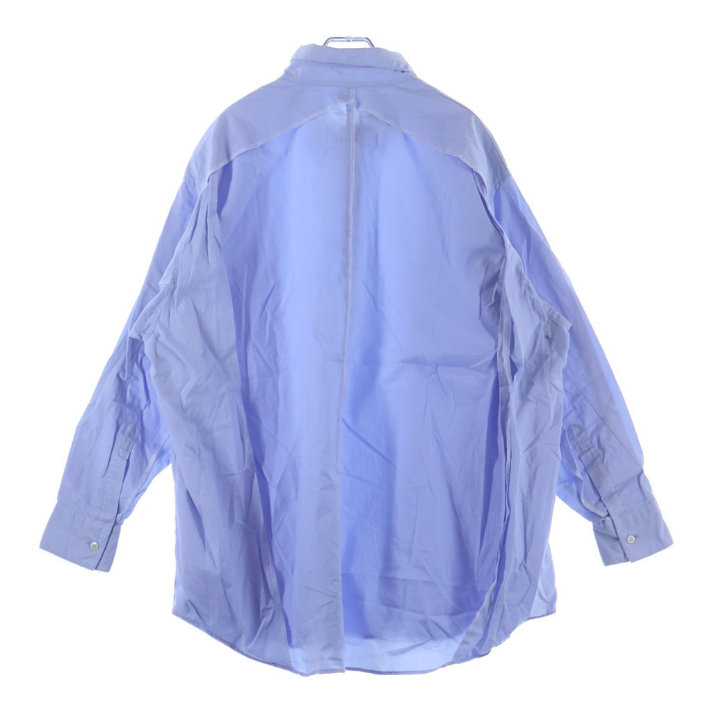 N.HOOLYWOOD(エヌハリウッド) 20SS BIG SHIRT ビッグシルエット レイヤード コットン長袖シャツ ブルー 1201-SH03-008