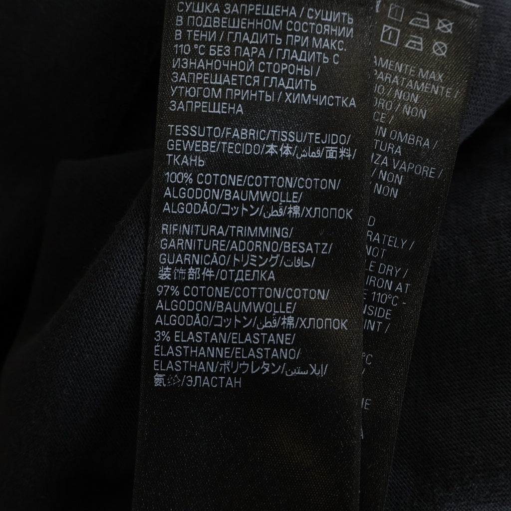 BALENCIAGA(バレンシアガ) 両面ロゴプリント モックネック半袖Tシャツ カットソー ブラック 764235 TPVM8