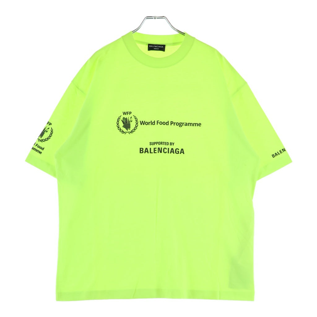BALENCIAGA(バレンシアガ) WORLD FOOD PROGRAMME ワールド フード プログラム クルーネック半袖Tシャツ カットソー イエロー 612966 TMVL2