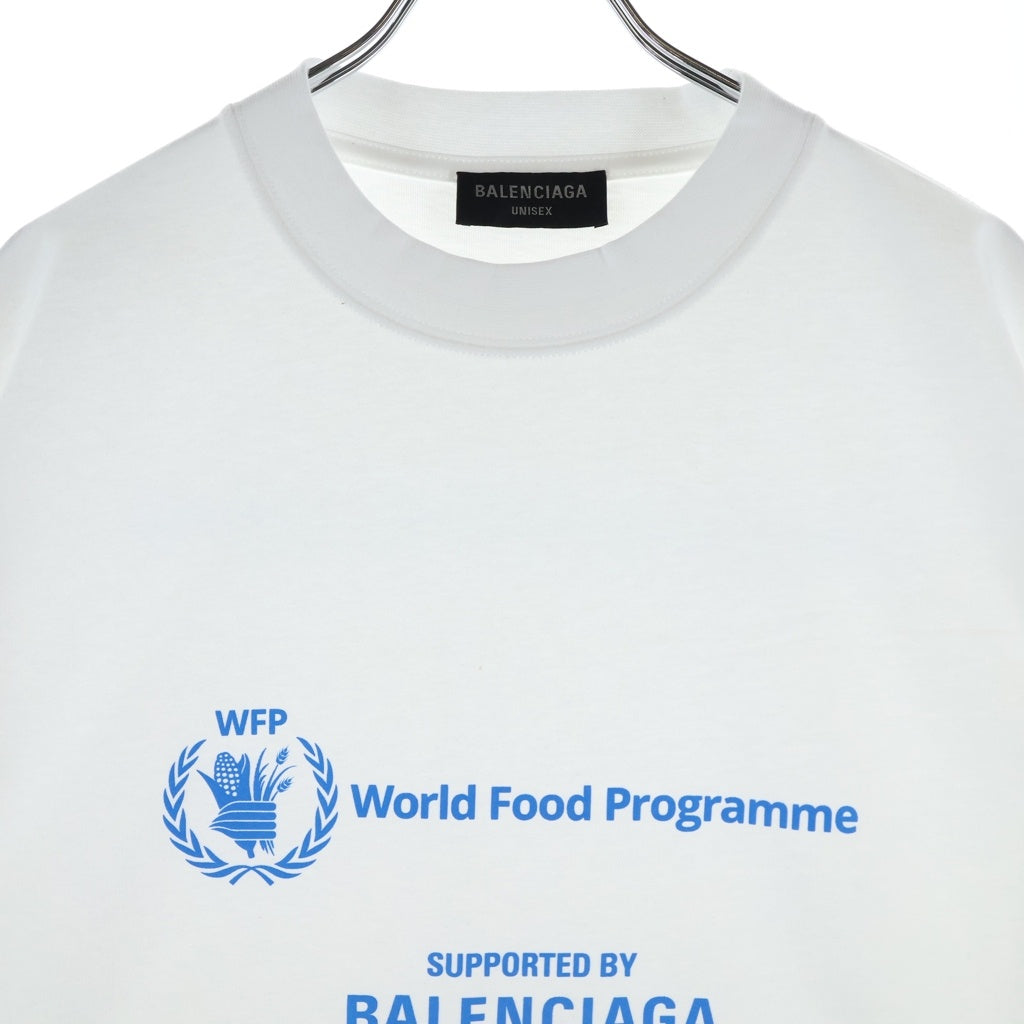 BALENCIAGA(バレンシアガ) WORLD FOOD PROGRAMME ワールド フード プログラム クルーネック半袖Tシャツ カットソー ホワイト 612966 TMVL2