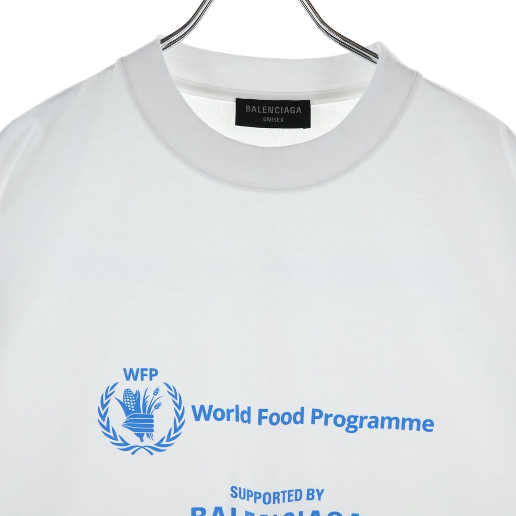 BALENCIAGA(バレンシアガ) WORLD FOOD PROGRAMME ワールド フード プログラム クルーネック半袖Tシャツ カットソー ホワイト 612966 TMVL2