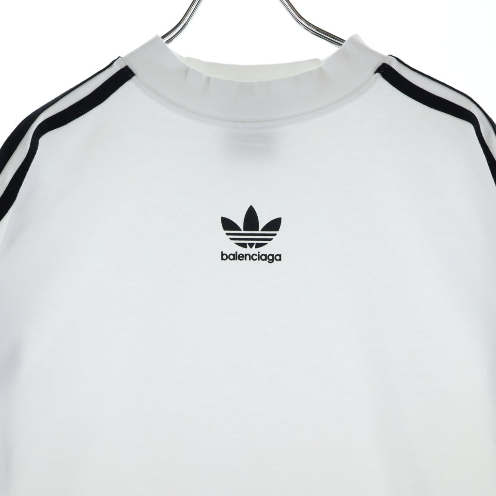 BALENCIAGA(バレンシアガ) ×S COTTON CREW NECK TEE アディダス コットン クルーネック半袖Tシャツ カットソー ホワイト 739101 TNVA6