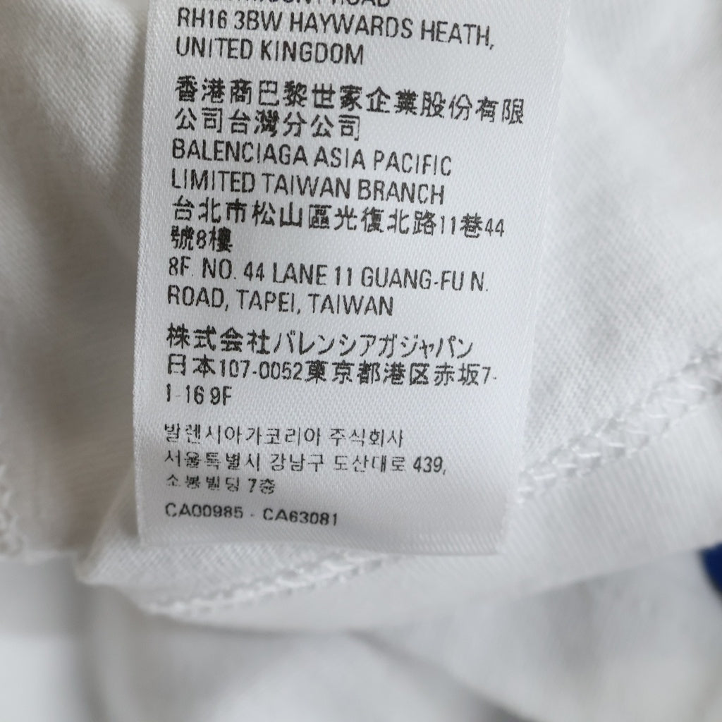 BALENCIAGA(バレンシアガ) ×S COTTON CREW NECK TEE アディダス コットン クルーネック半袖Tシャツ カットソー ホワイト 739101 TNVA6