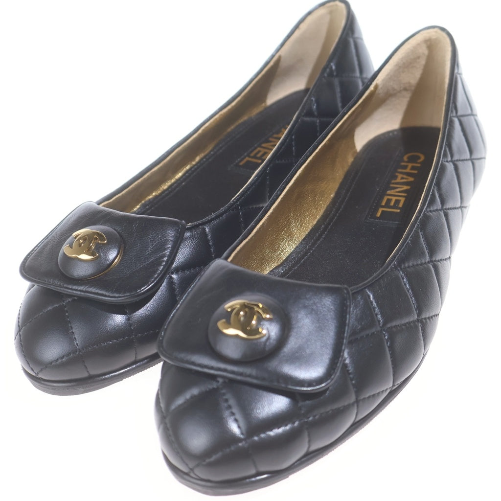 CHANEL(シャネル) マトラッセ バレリーナ レザーパンプス レディース ブラック G45047
