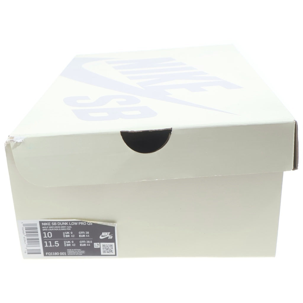 NIKE SB(ナイキエスビー) ×YUTO HORIGOME DUNK LOW PRO QS WOLF GREY 堀米雄斗 ダンク プロ ウルフ ローカットスニーカー グレー/ホワイト US10/28cm FQ1180-001