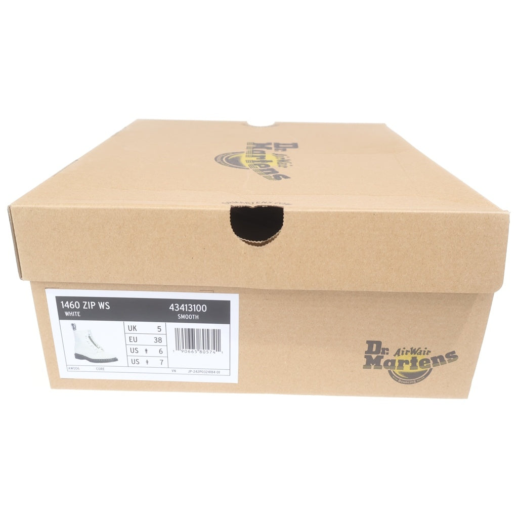 Dr.Martens(ドクターマーチン) 1460 ZIP WS 8ホール ジップ レザーハイカットブーツ シューズ レディース ホワイト 43413100