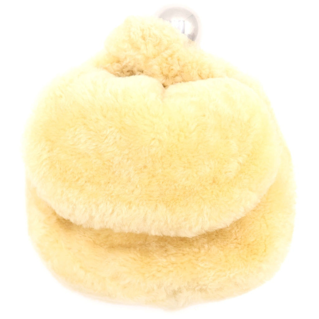 JIL SANDER(ジルサンダー) SPHERE POUCH SM スフィアーポーチ ファーハンドバッグ イエロー J07WF0005 レディース