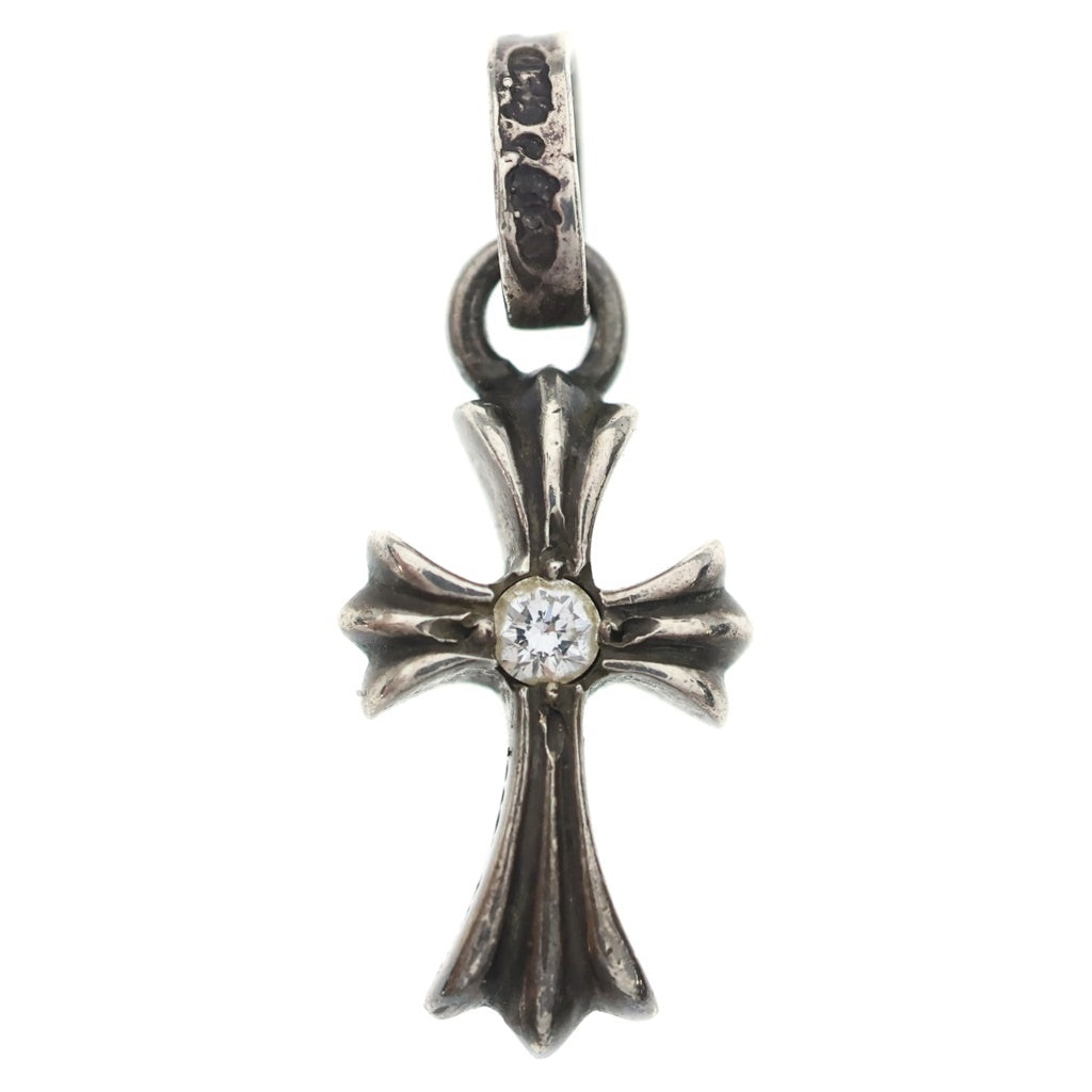 CHROME HEARTS(クロムハーツ) CRS BBYFAT DMND ベイビーファットクロス 両面1ダイヤ ペンダントトップ シルバー BCA238
