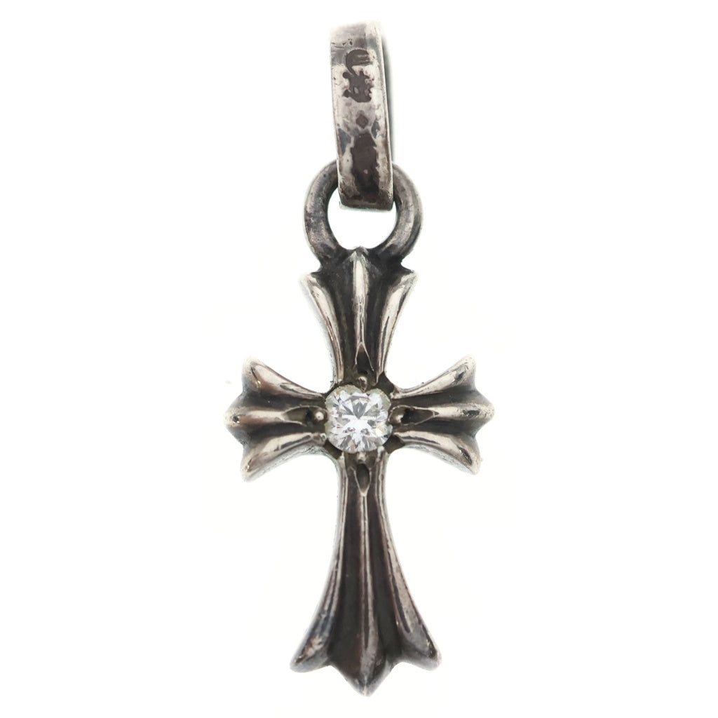 CHROME HEARTS(クロムハーツ) CRS BBYFAT DMND ベイビーファットクロス 両面1ダイヤ ペンダントトップ シルバー BCA238