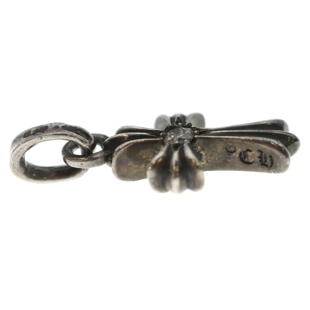 CHROME HEARTS(クロムハーツ) CRS BBYFAT DMND ベイビーファットクロス 両面1ダイヤ ペンダントトップ シルバー BCA238