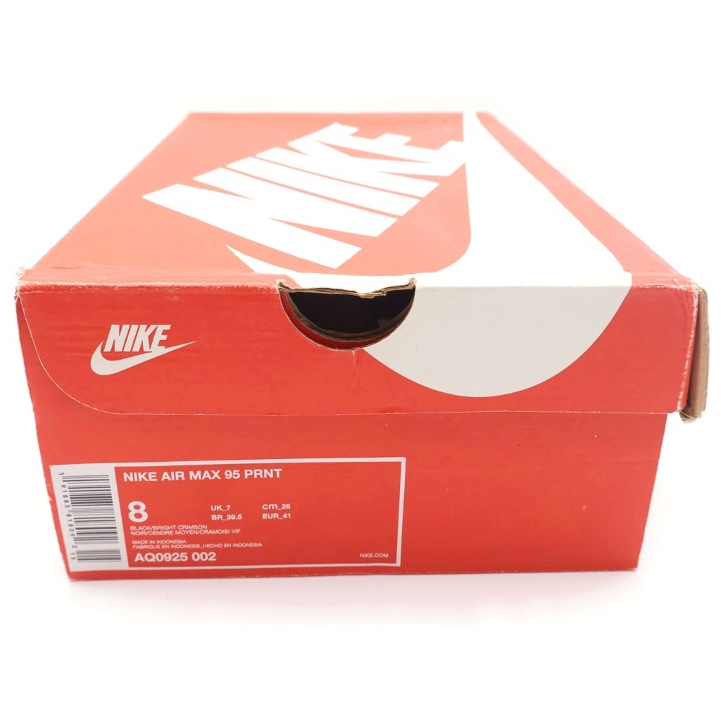 NIKE(ナイキ) AIR MAX 95 RED WE LOVE NIKE エアマックス 95 レッド ウィー ラブ ナイキ ローカットスニーカー グレー US8/26cm AQ0925-002