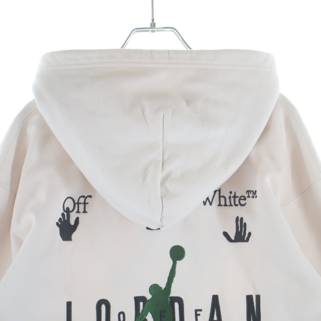 NIKE(ナイキ) ×OFF WHITE AS M J OW HOODIE オフホワイト ジョーダンロゴ プルオーバースウェットパーカー フーディー アイボリー DM0060-054