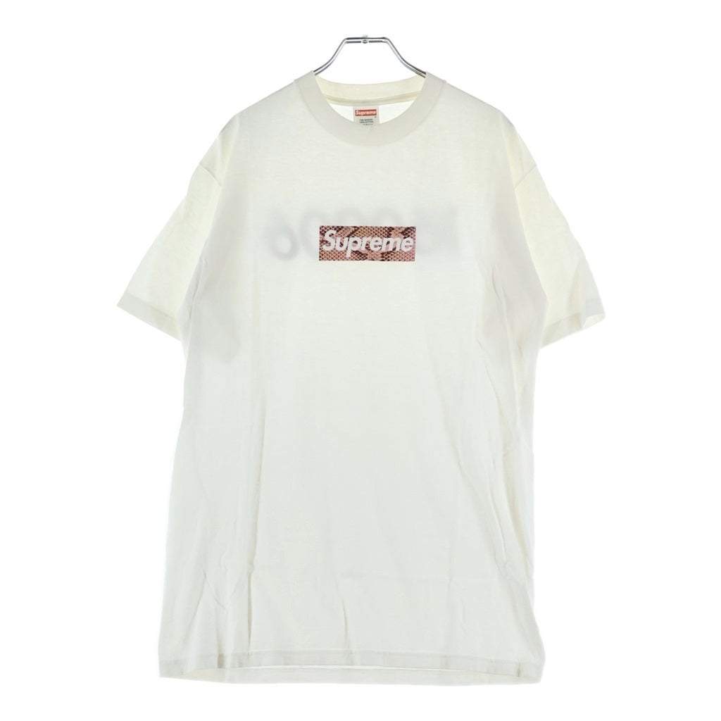 SUPREME(シュプリーム) 06AW Snakeskin Box Logo Tee 原宿オープン記念 スネークスキン ボックスロゴ クルーネック 半袖Tシャツ カットソー ホワイト