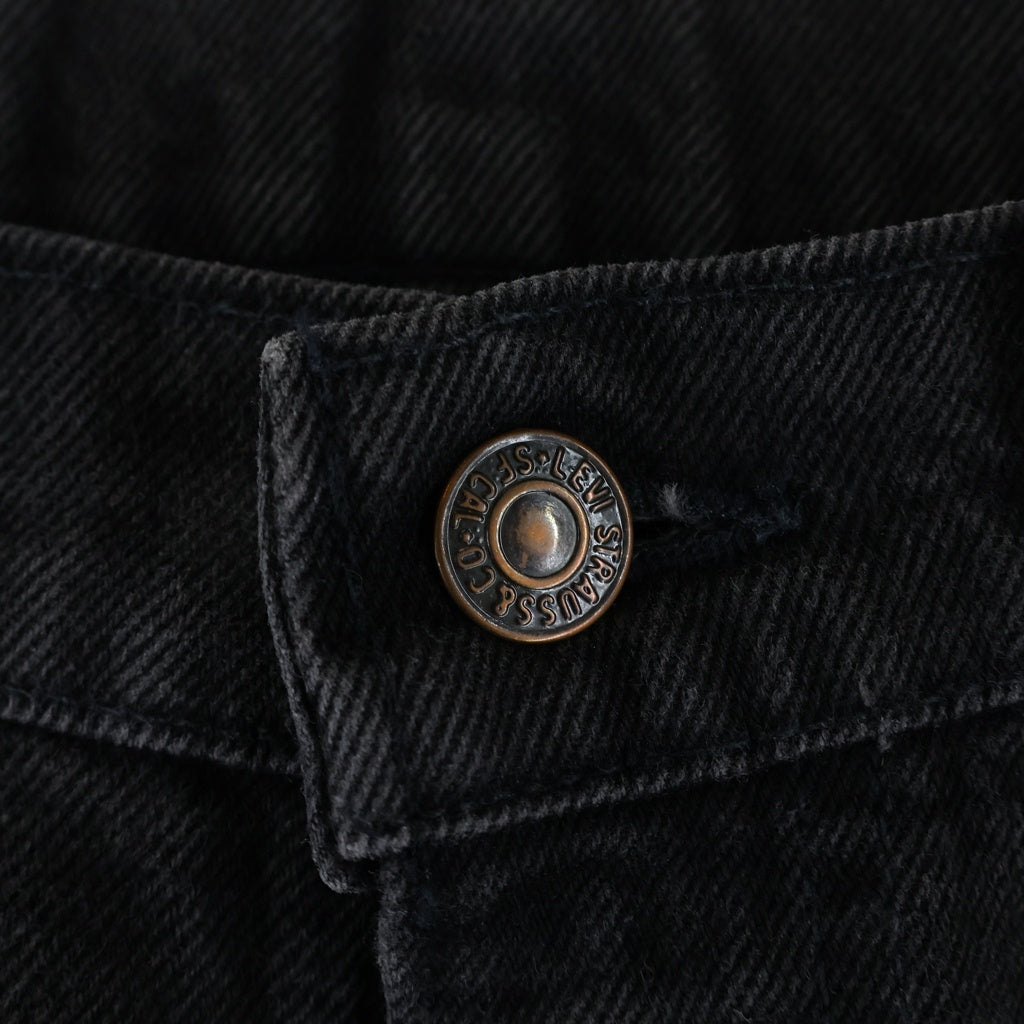 Levi's(リーバイス) 90S 512 ボタン裏532 USA製 ジップフライ スリムフィット テーパードレッグ デニムパンツ ブラック 512-0260