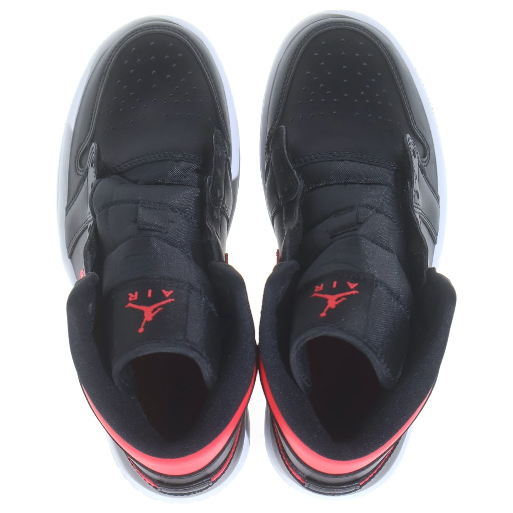 NIKE(ナイキ) WMNS AIR JORDAN 1 MID エアジョーダン 1 ミッドカットスニーカー レディース ブラック/レッド US6/23cm BQ6472-004
